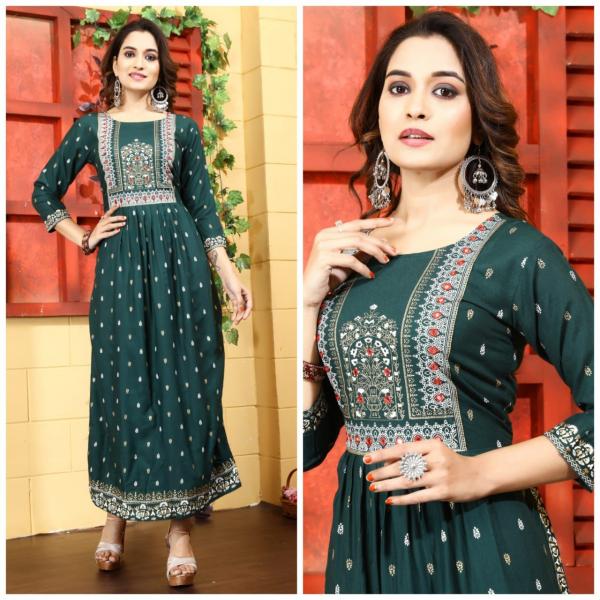 Janvi Nayra 3 Rayon Embroidery Kurti Collection